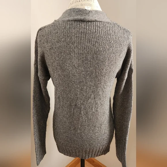 LOFT grey V neck wool blend sweater in size S - Picture 3 of 8